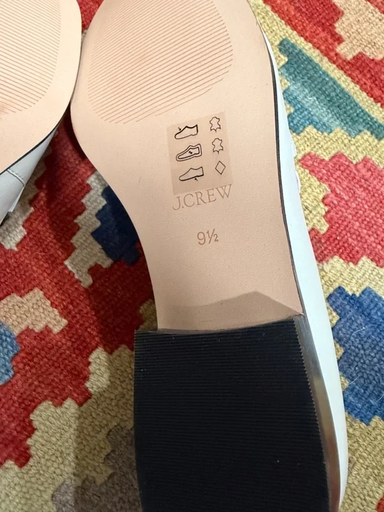 J. Crew Women's White Leather Penny Loafers - Picture 3 of 9